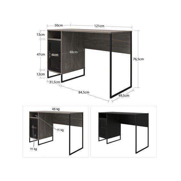Rašomasis stalas 50x121 cm Purdue – Støraa-image-2