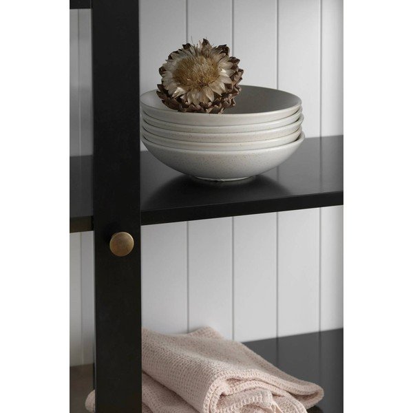 Juodos spalvos iš MDF plokštės vitrina 98x193x34 cm Wilma – Ellos Home-image-2
