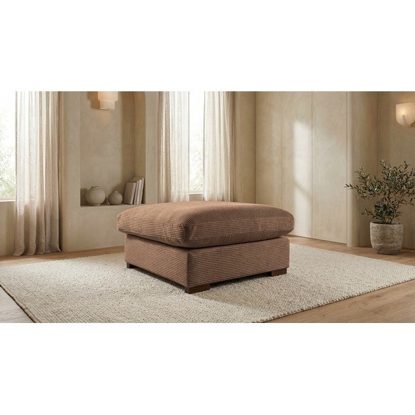 Pufas iš kordinio velveto šviesiai rudos spalvos Comfy – Scandic-image-1