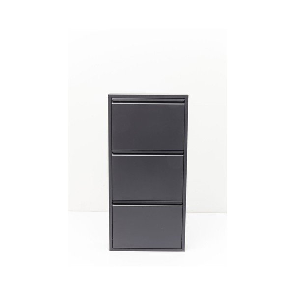 Antracito juodos spalvos metalinė batų lentyna "Kare Design Caruso-image-1