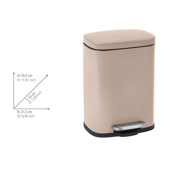 Pedalinė plieninė šiukšliadėžė 5 l Leno - Wenko-image-1