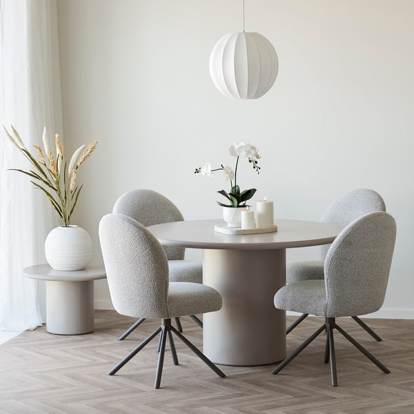 Baltos spalvos kabantis šviestuvas ø 40 cm su tekstiliniu gaubtu Coventry – House Nordic-image-2