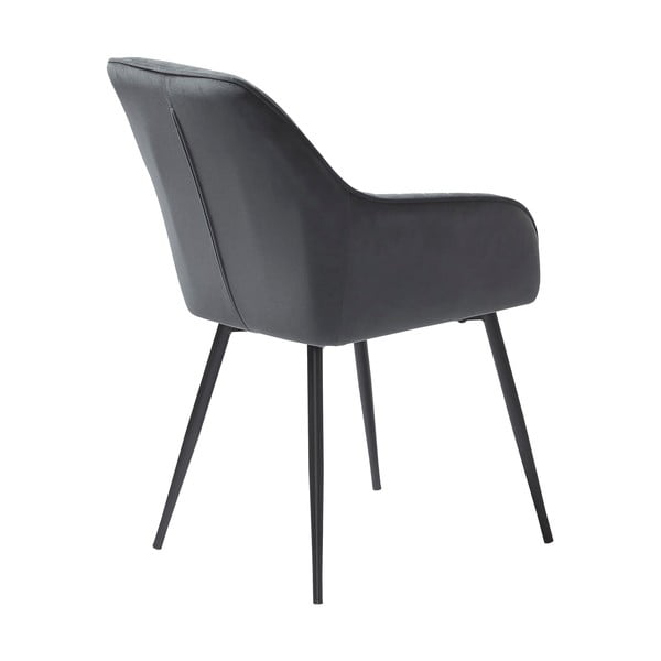 Pilkos spalvos iš audinio valgomojo kėdžių komplektas su porankiais 2 vnt. Nolan Stripe – Unique Furniture-image-3