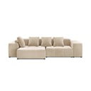 Smėlio spalvos aksominė kampinė sofa (kintama) Rome Velvet - Cosmopolitan Design