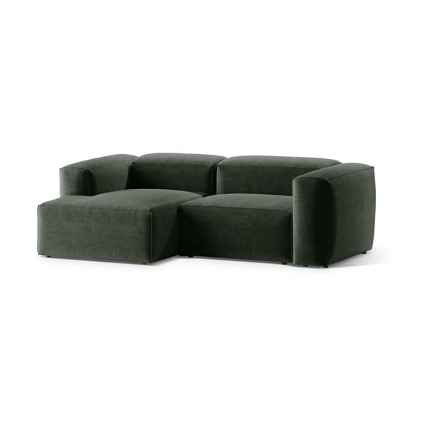 Žalios spalvos kampinė sofa (su kairiuoju kampu/su gultu) Bergamo – Cosmopolitan Design-image-2