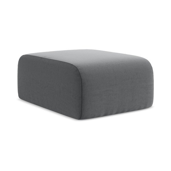 Pilkos spalvos taburetė iš velveto Lani – Makamii