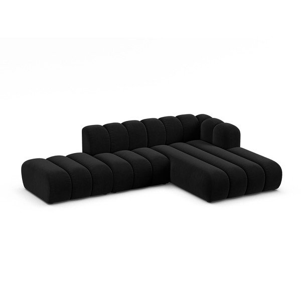 Kampinė sofa antracito spalvos (su dešiniuoju kampu) Lupine – Micadoni Home-image-1