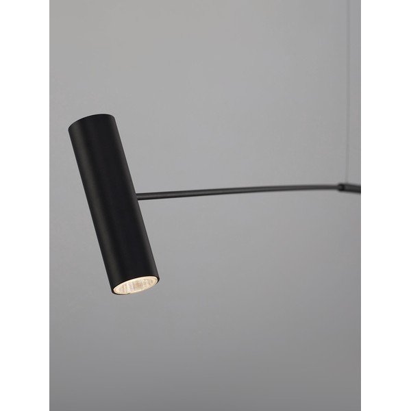 Matinės juodos spalvos iš metalo pastatomas šviestuvas LED (aukštis 250 cm) Voice – Nova Luce-image-2