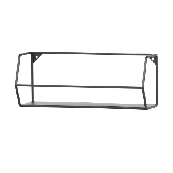 Sieninė lentyna juodos spalvos iš metalo Zeta – WOOOD-image-1