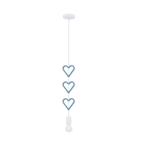 Baltai mėlyna vaikiška lempa su metaliniu gaubtu Single - Candellux Lighting