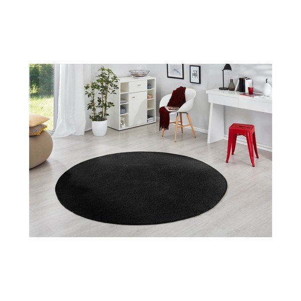 Juodas kilimas "Hanse Home", ⌀ 133 cm-image-1