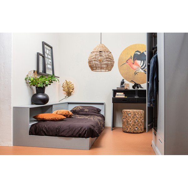 Pufas su juodomis gėlių detalėmis WOOOD Sara-image-1