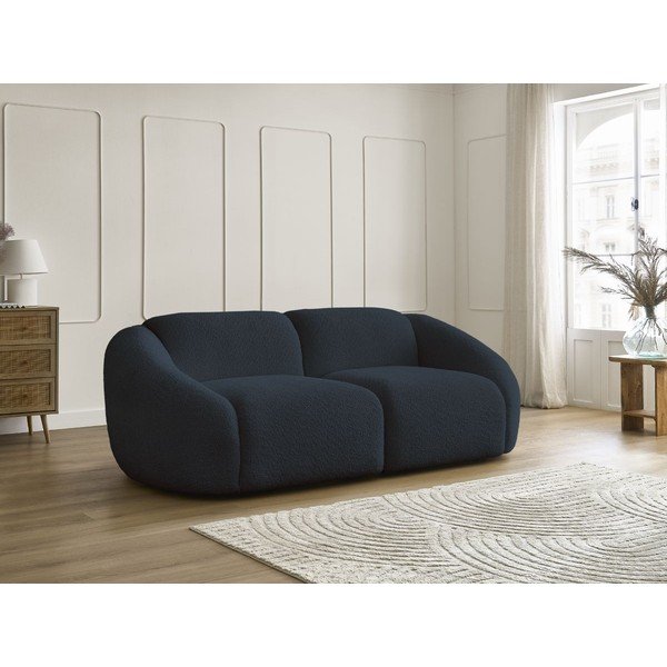 Iš boucle sofa tamsiai mėlynos spalvos 230 cm Tina – Bobochic Paris-image-4