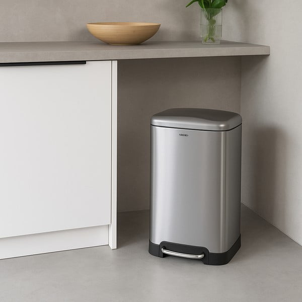 Plieninė šiukšlių dėžė su pedalais Wenko, 30 l-image-1
