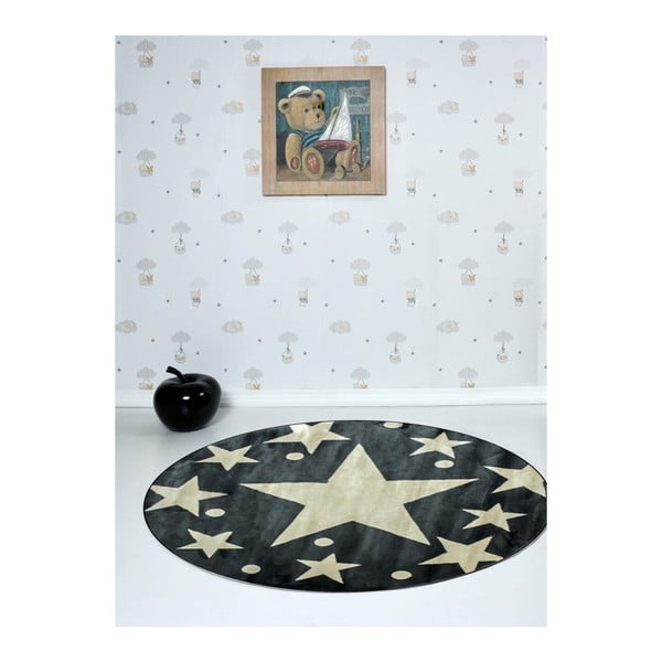 Vaikiškas kilimas Stars Sky Gris, ⌀ 150 cm