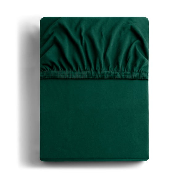 Audinio paklodė iš jersey audinio žalios spalvos su guma 240x220 cm Amber – DecoKing