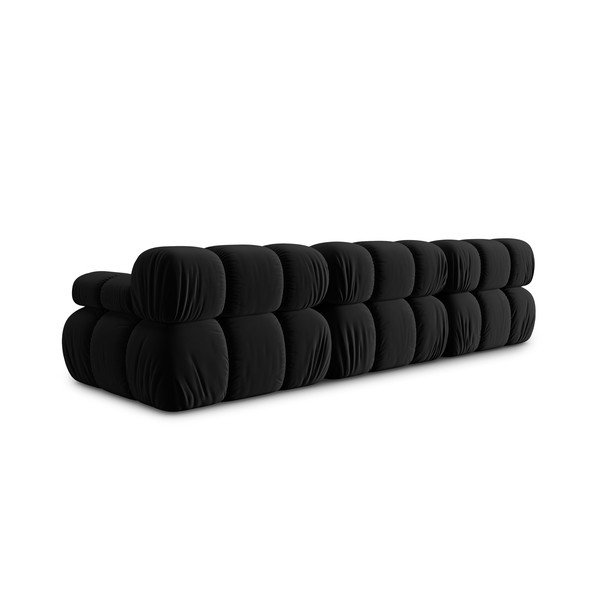 Sofa juodos spalvos iš velveto 282 cm Bellis – Micadoni Home-image-4
