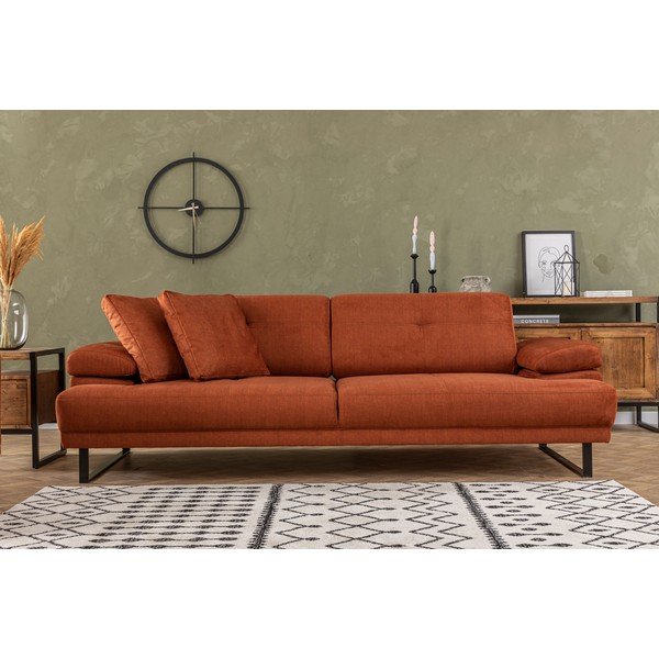 Sofa oranžinės spalvos 239 cm Mustang – Balcab Home