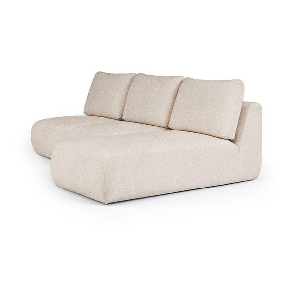 Kreminės spalvos iš boucle kampinė sofa (su dešiniuoju kampu/su gultu) Mirel – Rodier-image-2