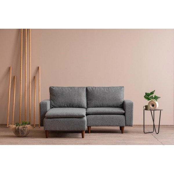 Kampinė sofa šviesiai pilkos spalvos (su kairiuoju kampu) Lungo – Balcab Home-image-1