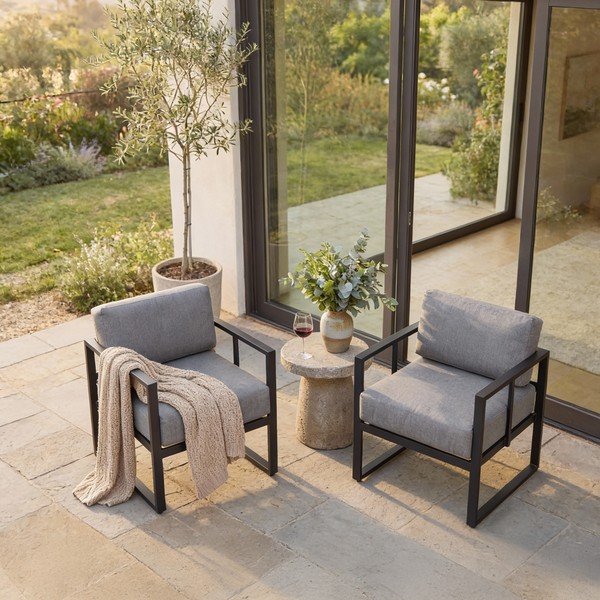 Grafito pilkos spalvos sodo kėdė Bonami Selection Bellisima-image-3