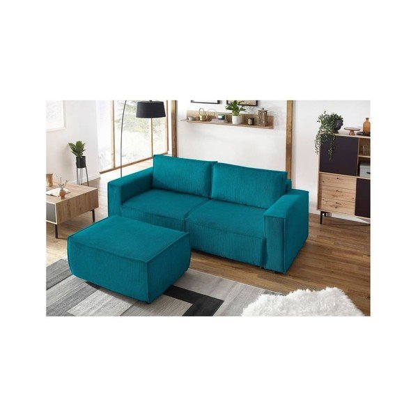 Iš kordinio velveto pufas turkio spalvos Nihad – Bobochic Paris-image-1