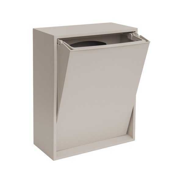 Šviesiai pilkos spalvos iš perdirbto plastiko šiukšliadėžė rūšiavimui/sieninė Recycling Box – ReCollector