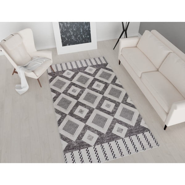 Pilkas plaunamas kilimas 80x50 cm - Vitaus-image-1