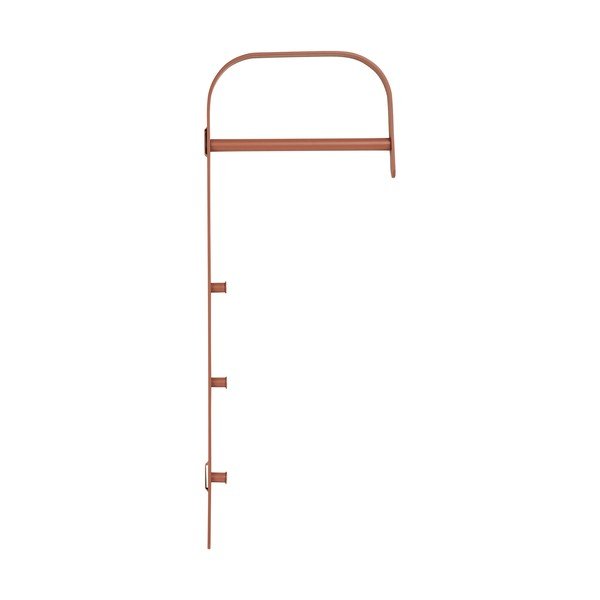 Konjako rudos spalvos iš metalo sieninė drabužių kabykla 30x80x3 cm Gresto – House Nordic-image-3