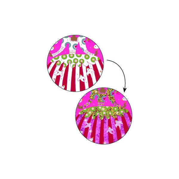 Djeco Glitter Dancers vaikų kūrybinis švitrinio popieriaus rinkinys-image-2