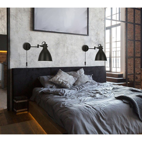 Juodo metalo sieninis šviestuvas Espera - Candellux Lighting-image-1