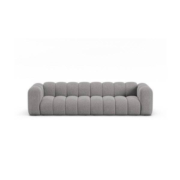 Pilkos spalvos sofa iš šenilinio audinio 290 cm Lupine – Micadoni 
