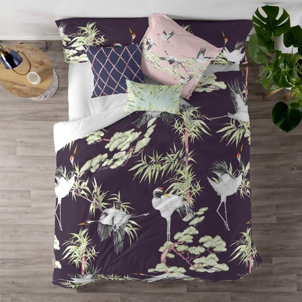 Medvilninis antklodės užvalkalas dvigulei lovai "Happy Friday Cranes", 220 x 220 cm