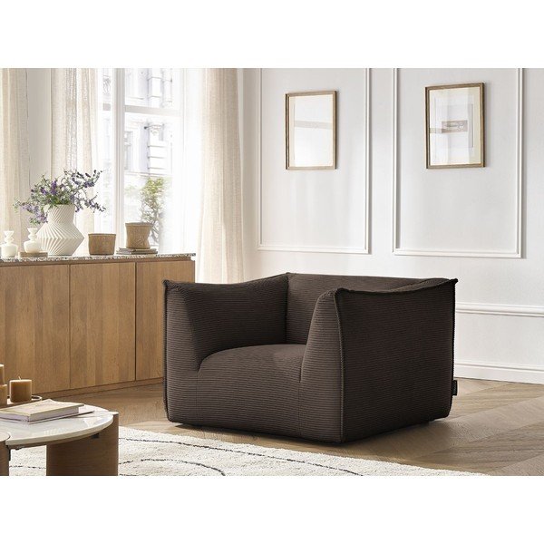 Rudos spalvos krėslas iš kordinio velveto Giorgia – Bobochic Paris-image-1