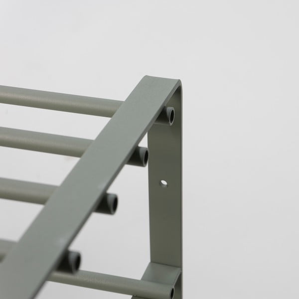 Pilkai žalios spalvos iš metalo spintelė batams 70x48,5x29 cm Rex – Spinder Design-image-3