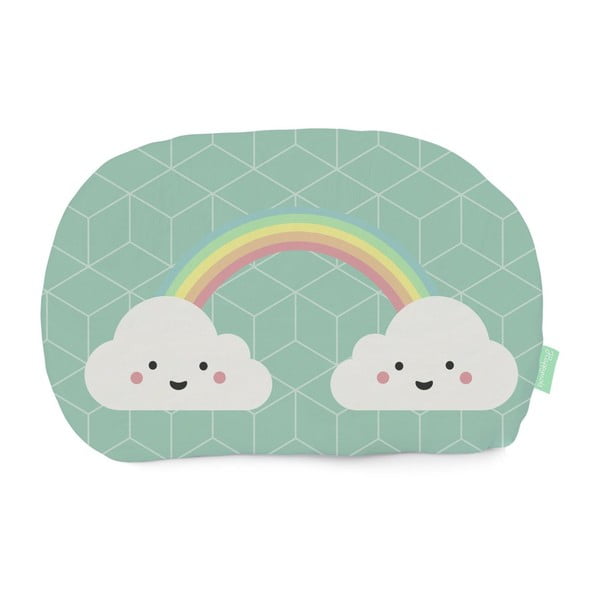 "Happynois Rainbow" grynos medvilnės pagalvėlė, 40 x 30 cm