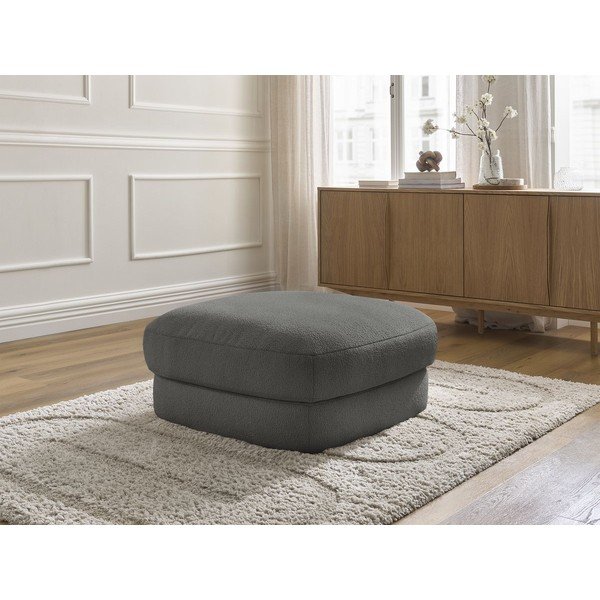 Tamsiai pilkos spalvos taburetė iš boucle Leonore – Bobochic Paris-image-1