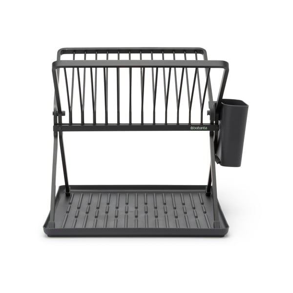 Iš metalo dviejų aukštų kiaurasamtis tamsiai pilkos spalvos 37x33 cm – Brabantia