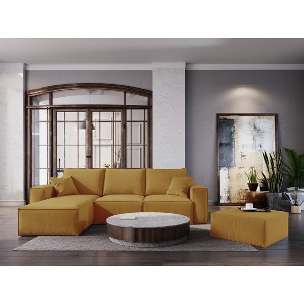 Geltonas pufas Cosmopolitan Design Miami, 65 x 65 cm-image-1