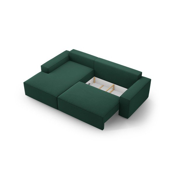Sulankstoma kampinė sofa žalios spalvos (su kairiuoju kampu) Jodie – Micadoni Home-image-4