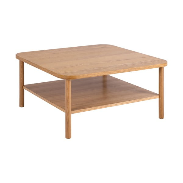 Kavos staliukas natūralios spalvos iš ąžuolo 90x90 cm Banbury – Actona-image-4