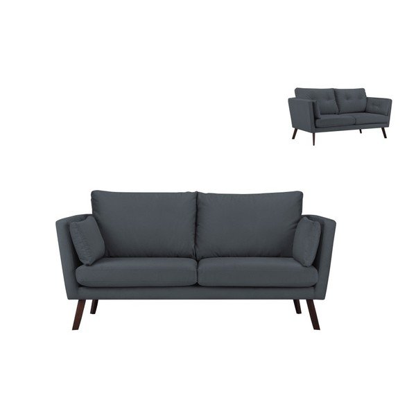 Tamsiai pilka 3 vietų sofa Mazzini Sofos Elena-image-1