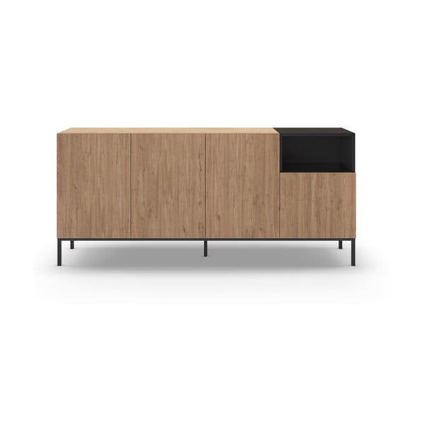 Šoninė spintelė natūralios spalvos 180x80 cm Cailin – Marckeric