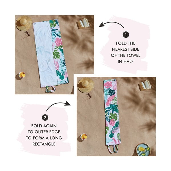 Paplūdimio rankšluostis 150x75 cm Tropical Palm - Catherine Lansfield-image-2