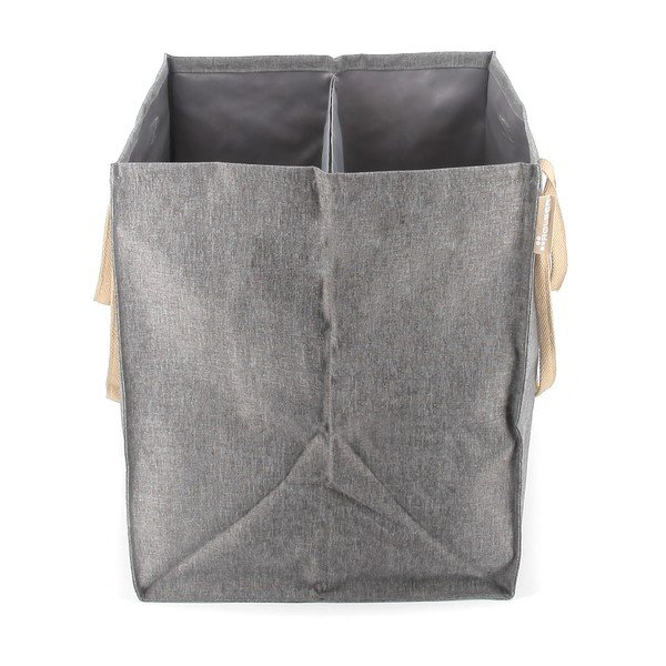 Pilkos spalvos iš tekstilės skalbinių krepšys 71 l Laundry Hub Tweed duplo – Rolser-image-3