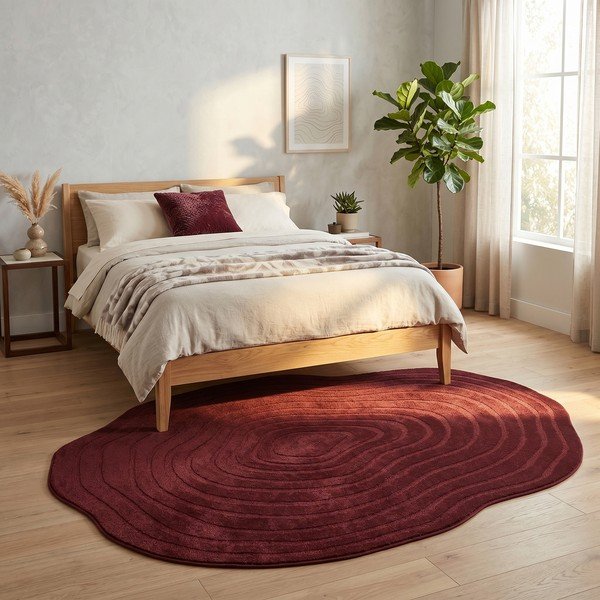 Bordo spalvos kilimas 160x230 cm Pebble – ESTE-image-4