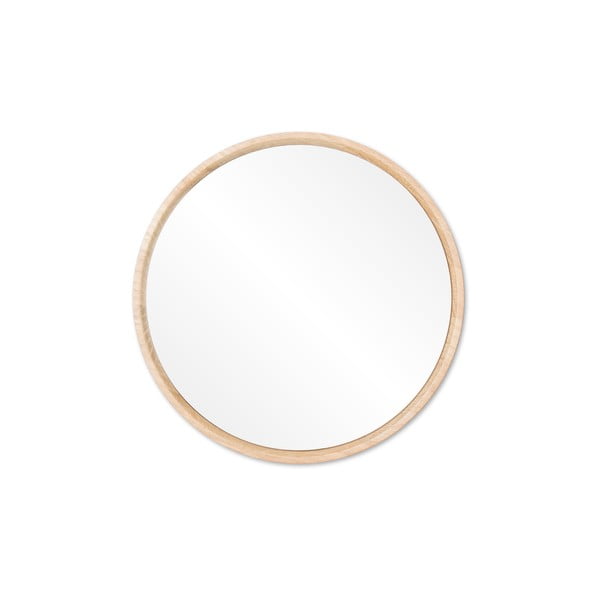 Sieninis veidrodis su ąžuolo masyvo rėmu Gazzda Look, ⌀ 22 cm