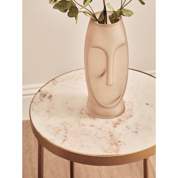 Su marmuriniu stalviršiu apvalios formos šoninis stalas ø 36 cm Shalimar – Premier Housewares-image-3