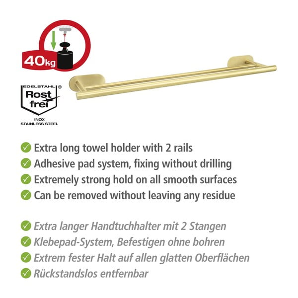 Savaime prilimpantis nerūdijančio plieno laikiklis Orea Gold - Wenko-image-4