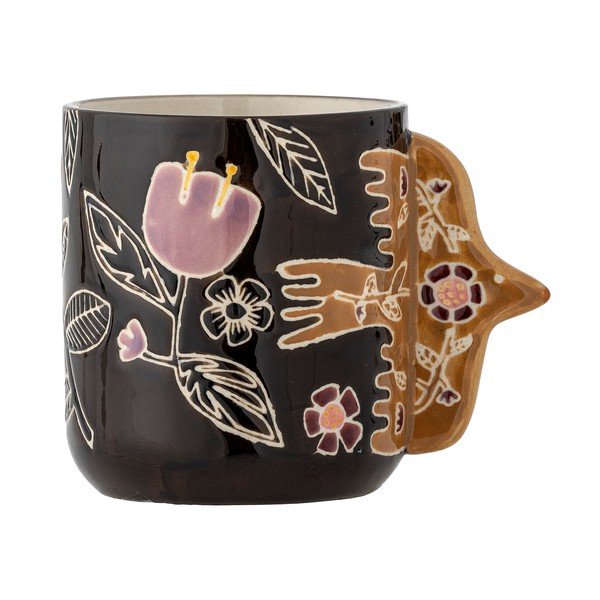 Tamsiai rudos spalvos iš molio puodeliai 4 vnt. latte kavai 325 ml Vivielle – Bloomingville-image-2